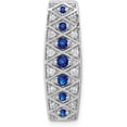 thumbnail image 1 of 14k White Gold 1/5ct. Diamond and .31 Sapphire Fancy Chain Slide, 1 of 6