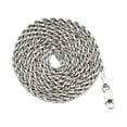 thumbnail image 1 of 14k White Gold 1.5mm Solid Diamond Cut Rope Chain Necklace with Lobster Lock (20"), 1 of 5