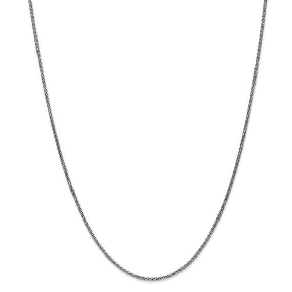 14k White Gold 1.65mm Solid Polished Spiga Chain