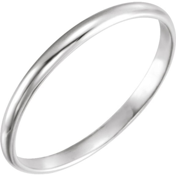 14k White Gold 1.6mm Small Band Metal Fashion Ring Fine Jewelry For Women Gifts For Her, Size 1.5