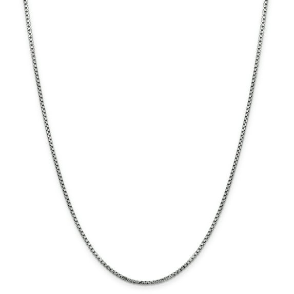 14k White Gold 1.75mm Round Box Chain