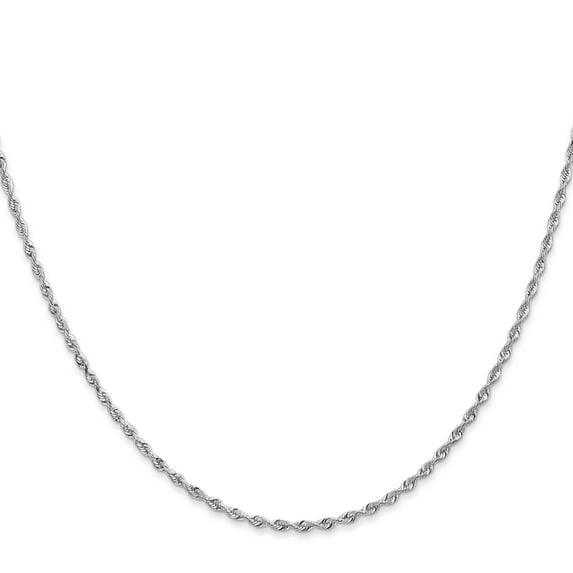 14k White Gold 1.85mm D/C Quadruple Rope Chain (Weight: 4.49 Grams, Length: 20 Inches)