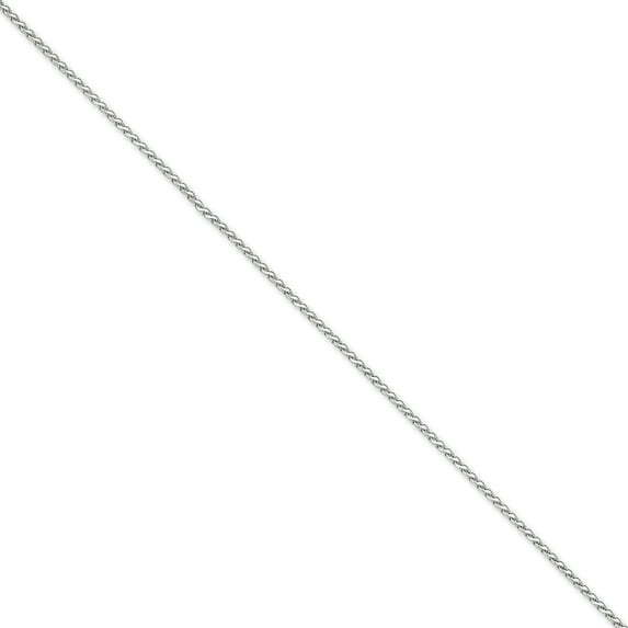 14k White Gold 1.9mm Round Diamond-Cut Wheat Chain