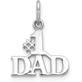 thumbnail image 1 of 14k White Gold #1 DAD Charm - 17mm, 1 of 6