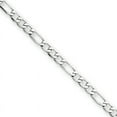 thumbnail image 1 of 14k White Gold 10in Solid Lightweight Figaro Anklet Chain, 1 of 2