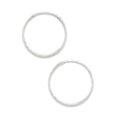 thumbnail image 1 of 14k White Gold 12mm Round Hoop Earrings, 1 of 2