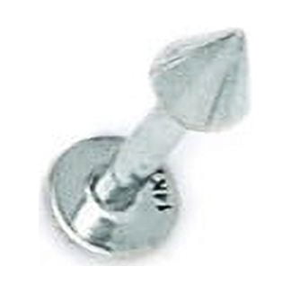 14k White Gold 14 Gauge Cone Shaped Body Piercing Jewelry Labret Stud
