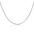 thumbnail image 1 of 14K Solid White Gold 1.4mm Box Link Chain Necklace, 1 of 4