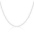 thumbnail image 1 of 14K Solid White Gold 1mm Parisian Spiga Wheat Link Chain Necklace, 1 of 4