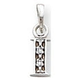thumbnail image 1 of 14k White Gold 14KW Diamond Letter I Initial Pendant Charm, 1 of 1
