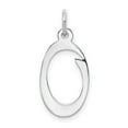 thumbnail image 1 of 14k White Gold 14KW Script Letter O Initial Charm Pendant, 1 of 4