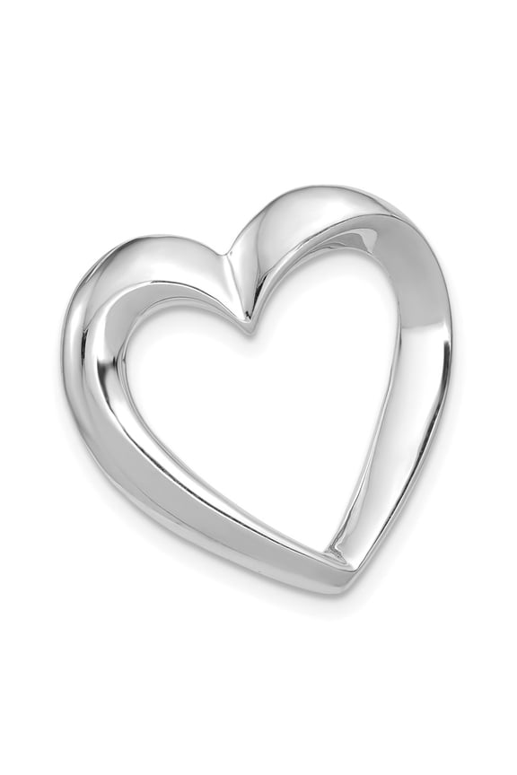 14k White Gold 14kw Heart Slide