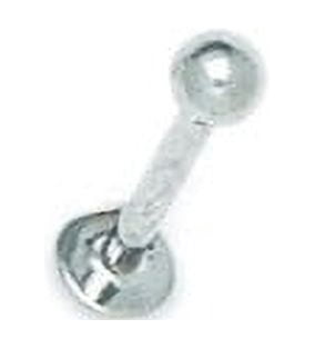 14k White Gold 16 Gauge Ball Shaped Body Piercing Jewelry Labret Stud