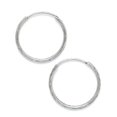 thumbnail image 1 of 14k White Gold 16mm Round Hoop Earrings, 1 of 2