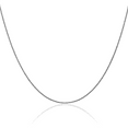 thumbnail image 1 of 14K Solid White Gold 1.05mm Spiga Wheat Link Chain Necklace, 1 of 4