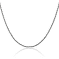 thumbnail image 1 of 14K Solid White Gold 2.25mm Parisian Spiga Wheat Link Chain Necklace, 1 of 5