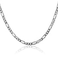 thumbnail image 1 of 14K Solid White Gold 4.5mm Figaro Link Chain Necklace, 1 of 4