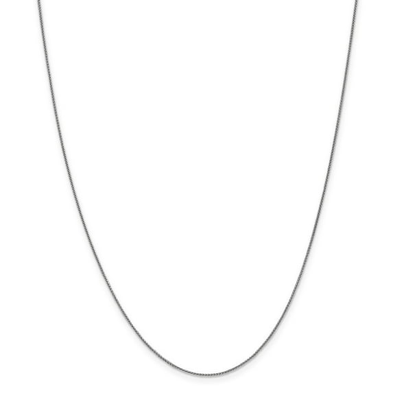 14k White Gold 1mm Spiga Chain Necklace - 1.5 Grams - 18 Inch - Lobster Claw