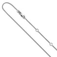 thumbnail image 1 of 14k White Gold 1mm Spiga (wheat) 1in+1inch Adjustable Chain Necklace 18 Inch Chain Necklace for Women and Men, 1 of 2
