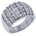 thumbnail image 1 of 14k White Gold 2.08 Carats Brilliant Round Channel Set Diamond Wedding Band, 1 of 1