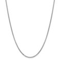 thumbnail image 1 of 14k White Gold 2.45mm Hollow Round Box Chain, 1 of 3