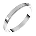 thumbnail image 1 of 14k White Gold 2.5mm Flat Edge Band Ring Size 5.5 Ring for Women and Men - 1.7 Grams, 1 of 2
