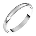 thumbnail image 1 of 14k White Gold 2.5mm Light Half Round Band Ring Size 5 Ring for Women and Men - 1.8 Grams, 1 of 2