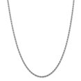 thumbnail image 1 of 14k White Gold 2.75mm Solid Diamond Cut Rope Chain w/ Lobster Clasp 28", 1 of 5