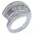 thumbnail image 1 of 14k White Gold 2.78 Carats Princess & Baguette Cut Diamond Wedding Band, 1 of 1