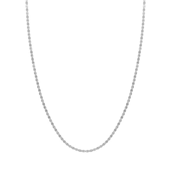 14k White Gold 2.7mm Chain Necklace Lobster Lock Closure 18 Inch Chain Necklace for Women and Men