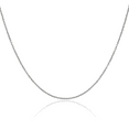 thumbnail image 1 of 14K Solid White Gold 1.2mm Cable Rolo Link Chain Belcher Necklace, 1 of 4