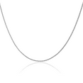thumbnail image 1 of 14K Solid White Gold 1.5mm Parisian Spiga Wheat Link Chain Necklace, 1 of 4