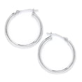thumbnail image 1 of 14k White Gold 22mm Round Hoop Earrings, 1 of 2