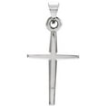 thumbnail image 1 of 14k White Gold 23.38x11.75mm Polished Religious Faith Cross Pendant Necklace Pendant for Women, 1 of 2
