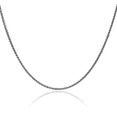 thumbnail image 1 of 14K Solid White Gold 1.7mm Spiga Wheat Link Chain Necklace, 1 of 4
