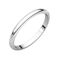 thumbnail image 1 of 14k White Gold 2mm Half Round Band Ring - 1.6 Grams - Size 4.5, 1 of 2