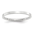thumbnail image 1 of 14k White Gold 2mm Standard Flat Comfort Fit Band Size 7 Ring, 1 of 2