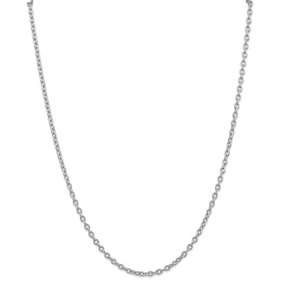 14k White Gold 3.2mm Cable Chain