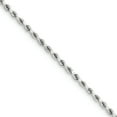 thumbnail image 1 of 14k White Gold 3.2mm Diamond-Cut Rope Chain, 1 of 1
