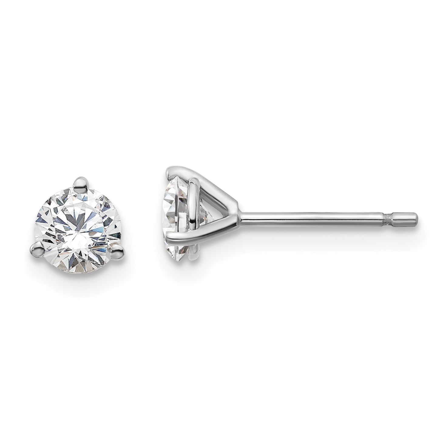 ICE CARATS 14k White Gold 3/4 Carat Total Weight Round Certified Vs/si D E F Lab Grown Diamond 3 Prong Stud Post Earrings Hidden Category Banner Fine Jewelry For Women Gifts For Her