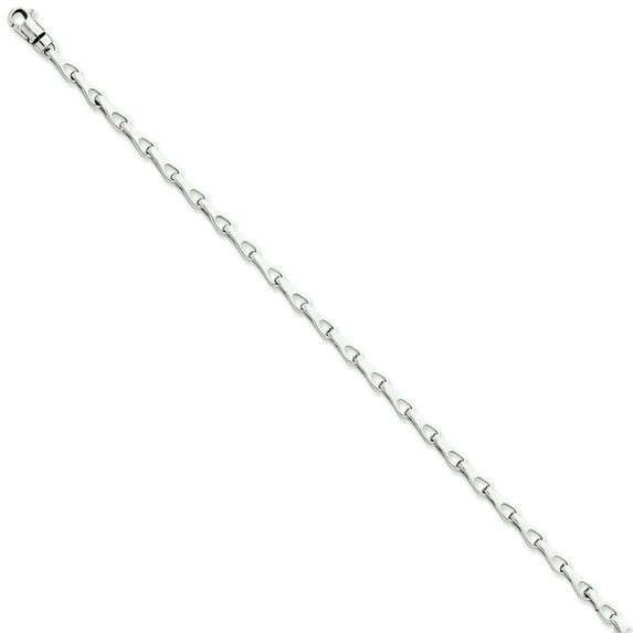 14k White Gold 3.5mm Fancy Link Chain
