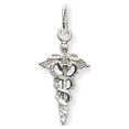 thumbnail image 1 of 14k White Gold 3-D Caduceus Charm, 1 of 4