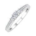 thumbnail image 1 of 14k White Gold 3-Stone Diamond Engagement Ring (0.22 Carat) (Ring Size 10) (I1-I2 Clarity), 1 of 4
