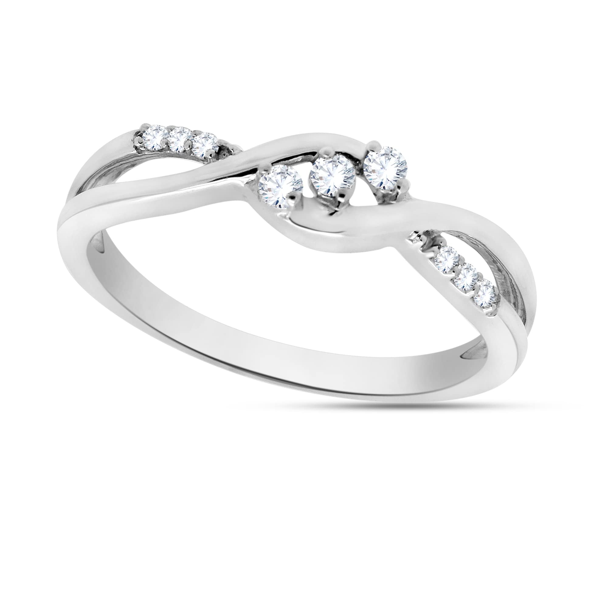 Heart Clear CZ Halo Promise Ring ( Sizes 4 5 6 7 8 9 10 11 12 ) .925  Sterling Silver Infinity Band Rings by Sac Silver (Size 11) - Walmart.com