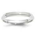 thumbnail image 1 of 14k White Gold 3mm Half Round With Edge Band Size 11 Ring, 1 of 2