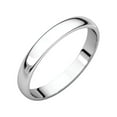 thumbnail image 1 of 14k White Gold 3mm Light Half Round Band Ring - 2.1 Grams - Size 5.5, 1 of 2