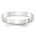 thumbnail image 1 of 14k White Gold Solid Polished Lightweight 3mm Ltw Flat Band Size 13 Ring Ring for Women and Men, 1 of 4