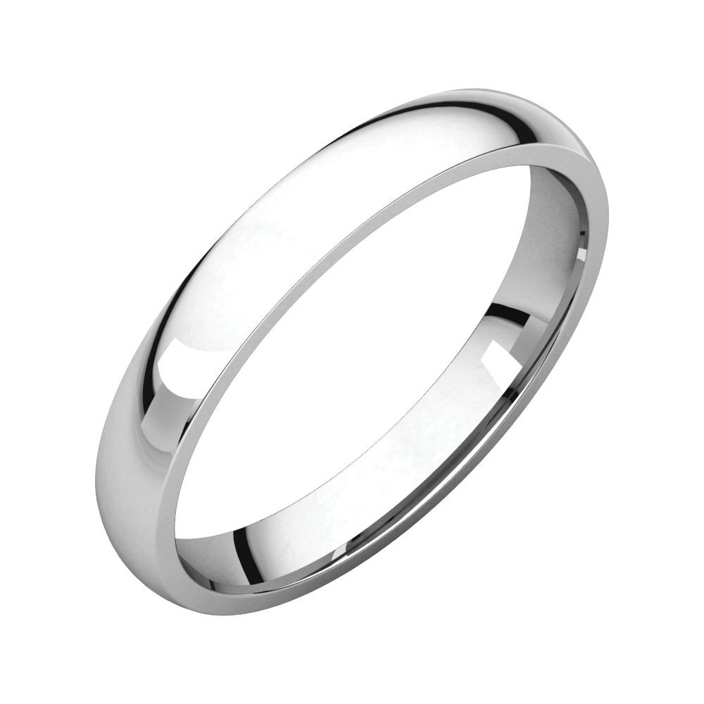 Aramis Solid Curved Plain Wedding Rings 18K White Gold – ZNZ Jewelry  Affordagold