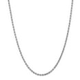 thumbnail image 1 of 14k White Gold 3mm Solid Diamond Cut Rope Chain w/ Lobster Clasp 30", 1 of 5