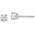 thumbnail image 1 of 14k White Gold 4.2mm Cubic Zirconia Earrings - 4mm - 0.9gm, 1 of 6
